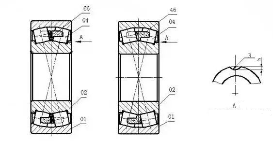 Self-aligning roller bearing structure